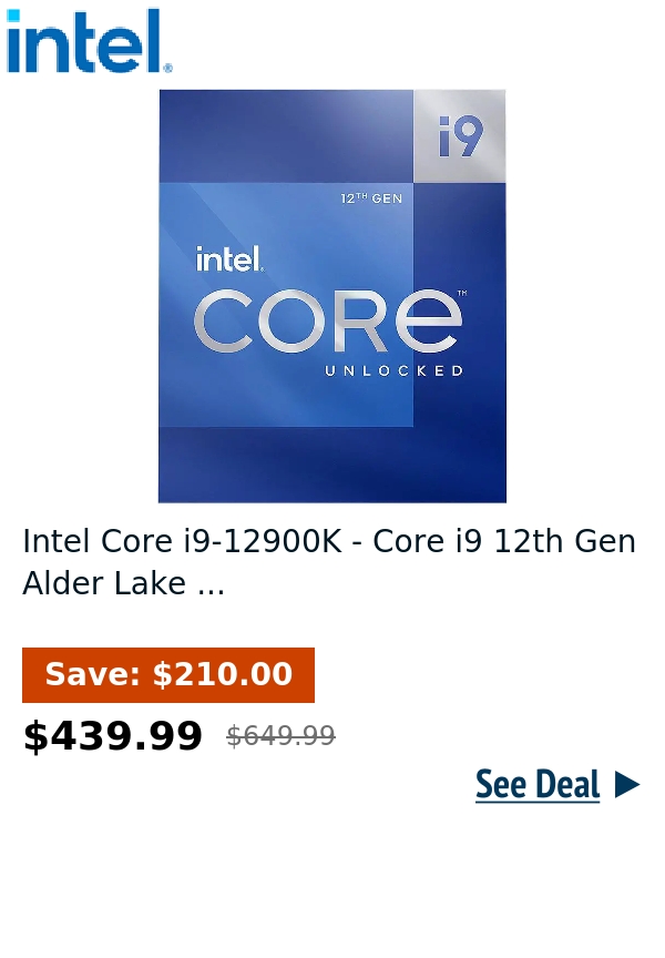 Intel Core i9-12900K - Core i9 12th Gen Alder Lake ...