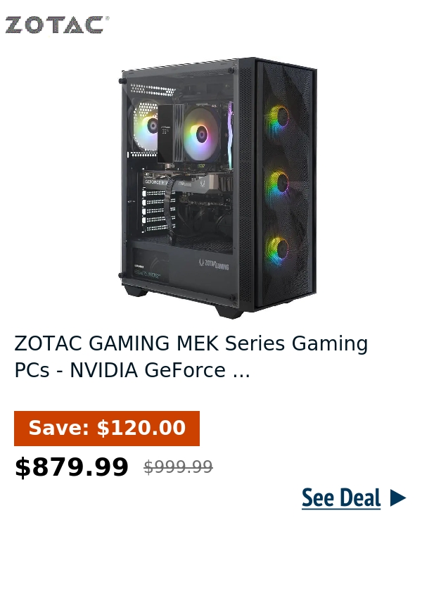ZOTAC GAMING MEK Series Gaming PCs - NVIDIA GeForce ...