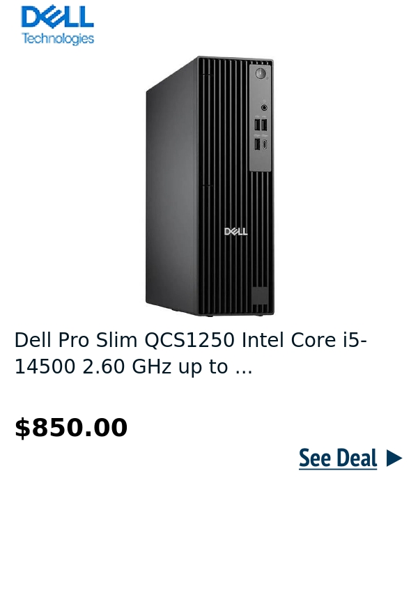 Dell Pro Slim QCS1250 Intel Core i5-14500 2.60 GHz up to ...