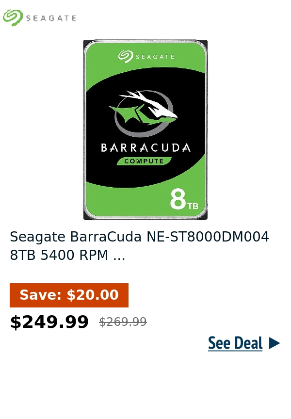 Seagate BarraCuda NE-ST8000DM004 8TB 5400 RPM ...