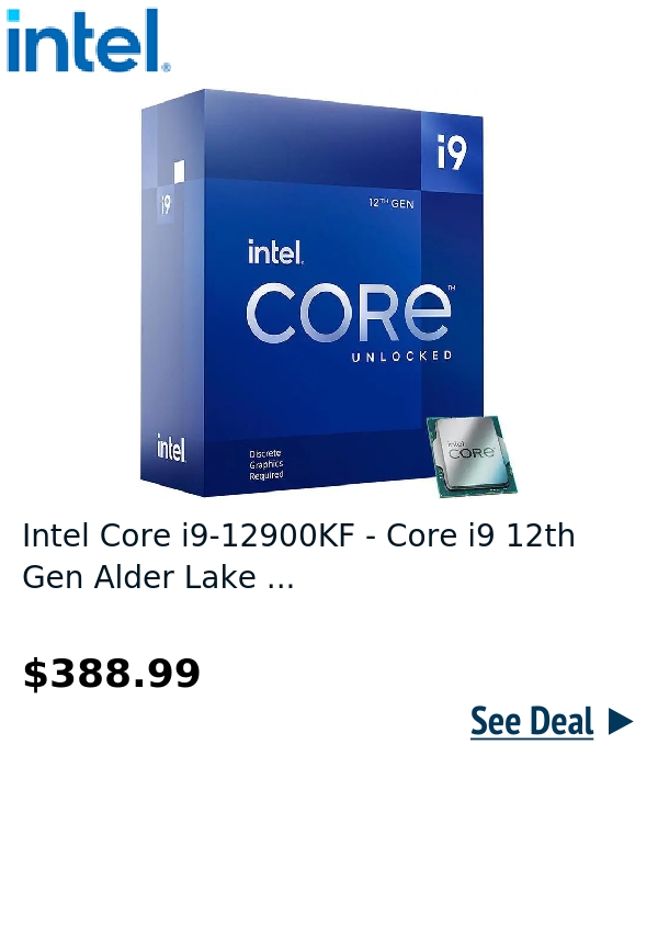 Intel Core i9-12900KF - Core i9 12th Gen Alder Lake ...